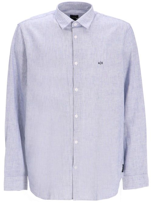 Logo-embroidered shirt - Blue