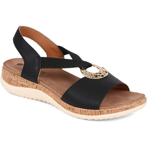 Pavers Women's Slip-On Sandals in Black