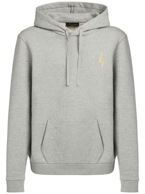 Logo-embroidered hoodie - Grey