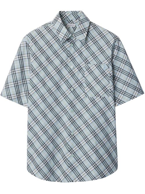 Check-pattern shirt - Blue