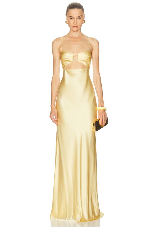 The Sei Cut Out Bias Gown in Custard - Lemon. 4 also