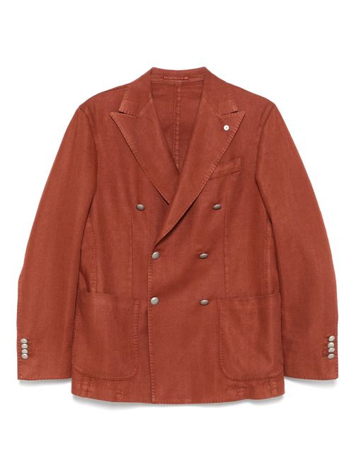 LUIGI BIANCHI MANTOVA herringbone blazer - Brown