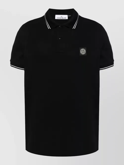 Stone Island - shirt polo collar ribbed cuffs short sleeve