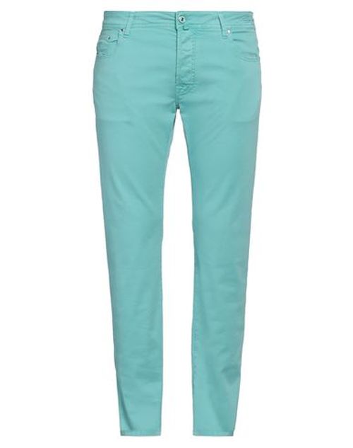 Jacob Cohёn Man Pants Turquoise Size 38 Cotton, Lyocell, Elastane