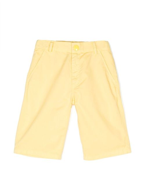 Tonal organic cotton shorts - Yellow