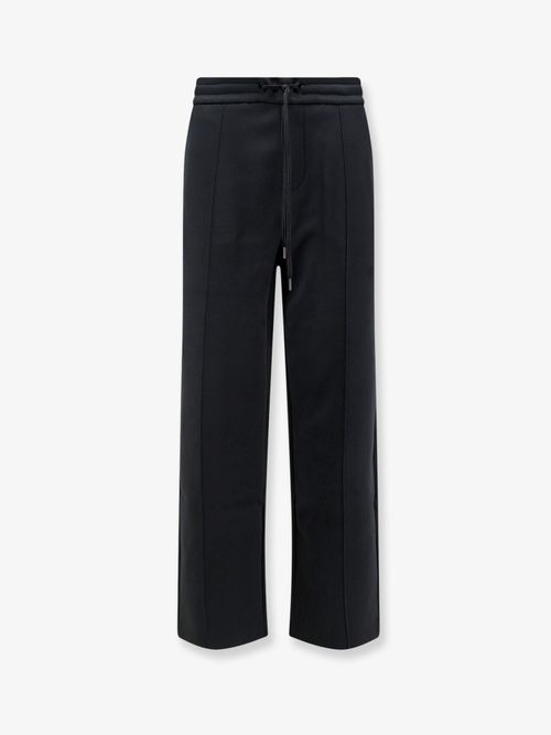 Cotton-Blend Trousers — Black