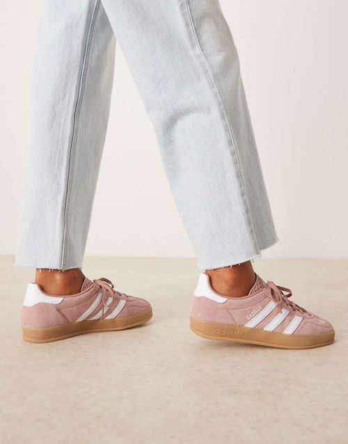 Gazelle Indoor trainers in dusty pink and white