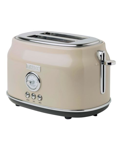Dorset 2 Slice Stainless Steel Toaster - Taupe