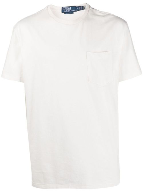 Logo-embroidered cotton T-shirt - White