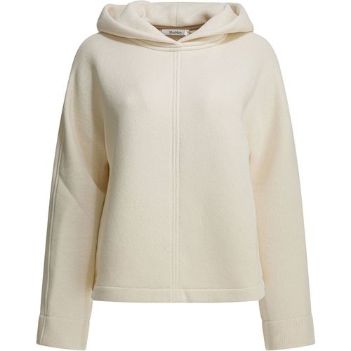 Felpa Max Mara Pure con cappuccio e logo tono su tono