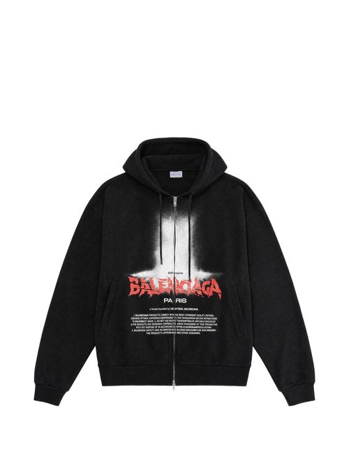 Men's Oversized Zip-Up Jacket, XS