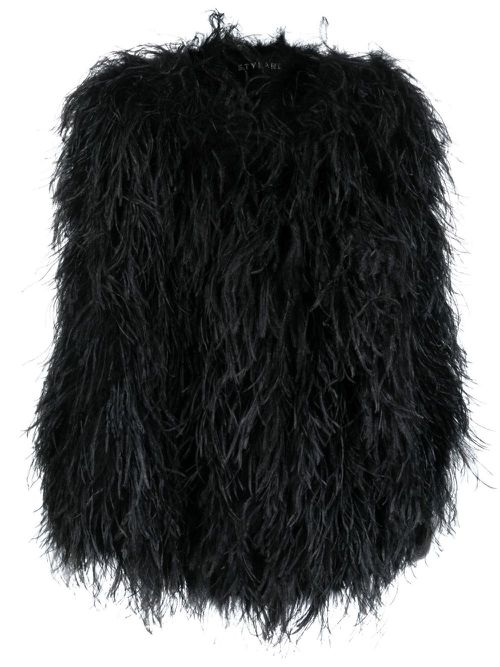 Oversized feather jacket - Black
