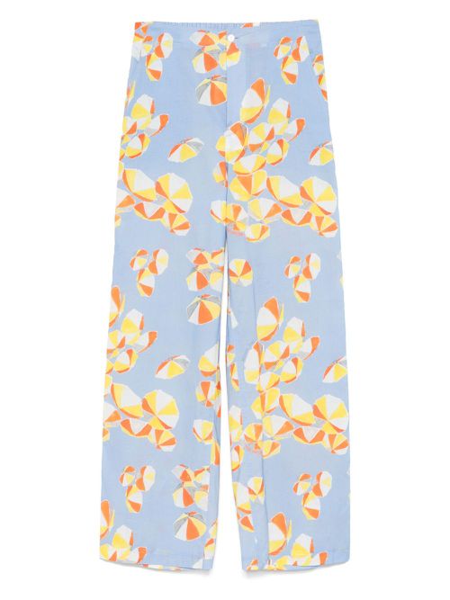 MOSCHINO JEANS graphic-print trousers - Blue