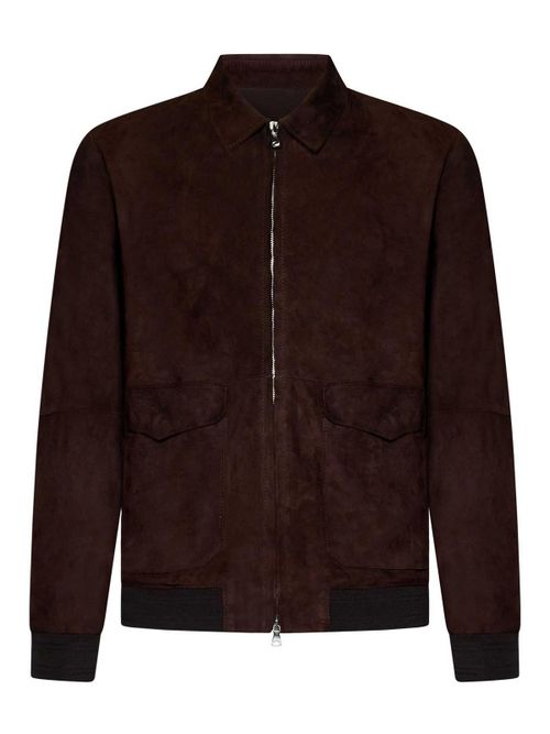 Dark Brown Brad Pitt Bomber Jacket Handmade