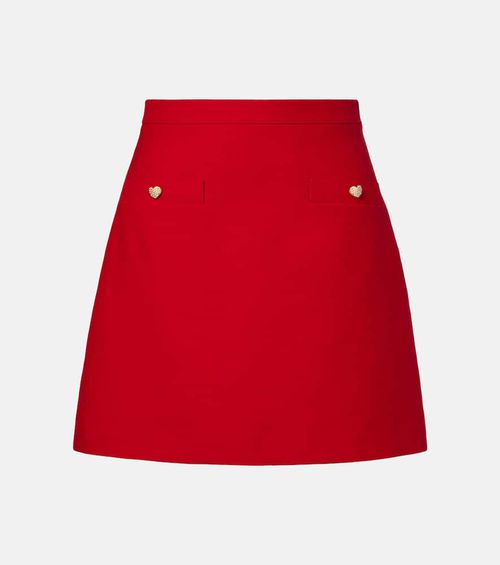 Wool and silk Crepe Couture miniskirt