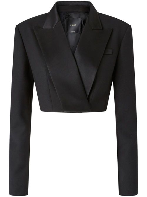 Cropped blazer - Black