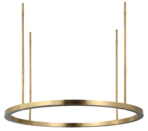 Hand Rubbed Antique Brass LED Chandelier from the Stagger Collection