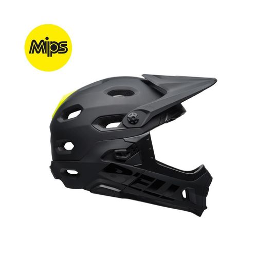 (L - 58-62 CM, Matt / Gloss Black) Bell Super DH MIPS MTB Helmet