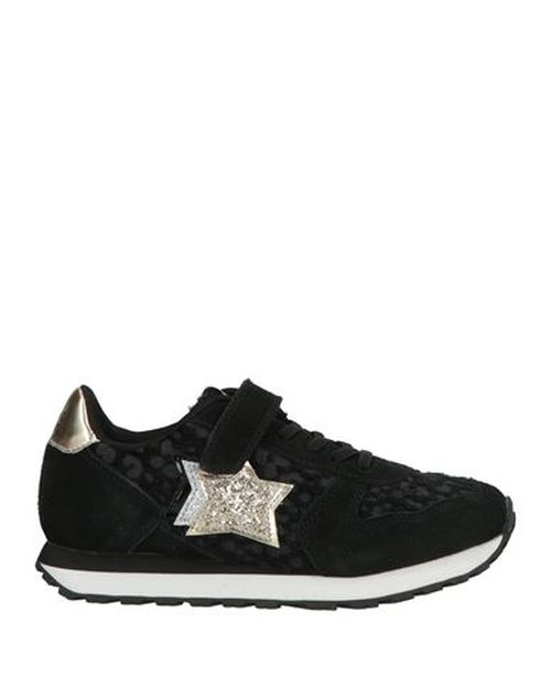 Kid Girl Sneakers Black Size 2Y Leather, Textile fibers, Synthetic material
