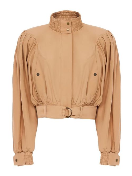 Gathered cropped jacket