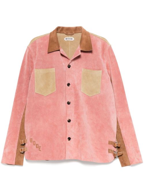 Bucked multi suede work shirt - Pink