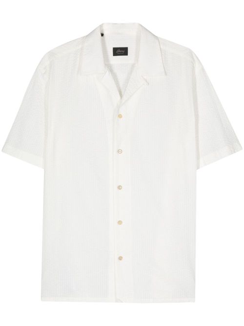Seersucker cotton shirt - White