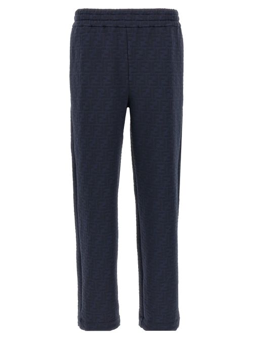 FF Monogram Jacquard Joggers — Navy