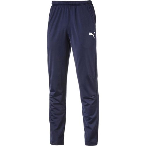 Puma Mens Liga Training Pant Core Tracksuit Bottom in Peacoat/White - Blue