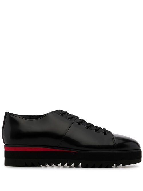 Leather lace-up shoes - Black