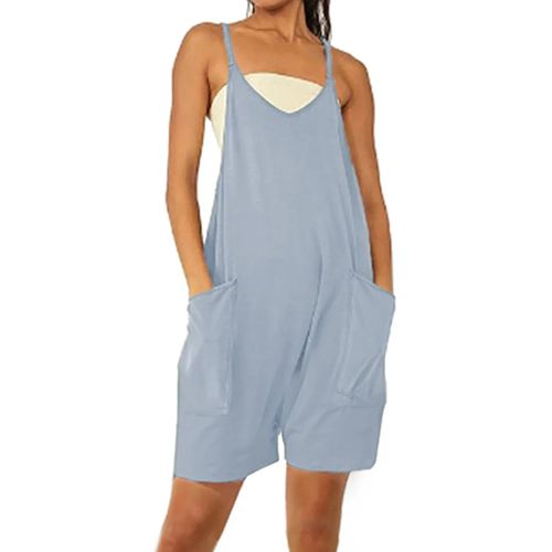 Women's Sleeveless Short Overalls