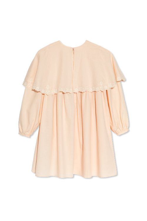 Dress With A Wide Collar, Unisex, Pink