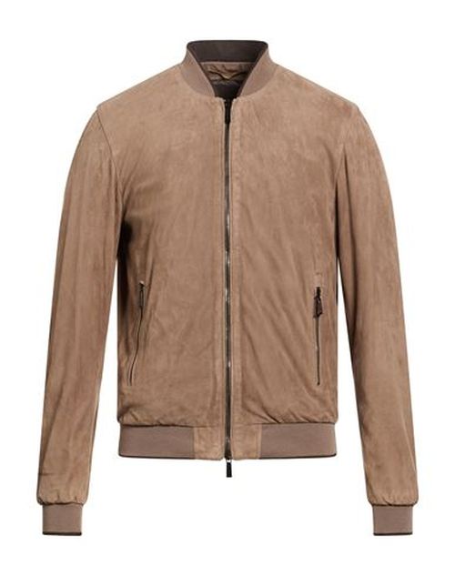 Man Jacket Taupe Size 38 Leather