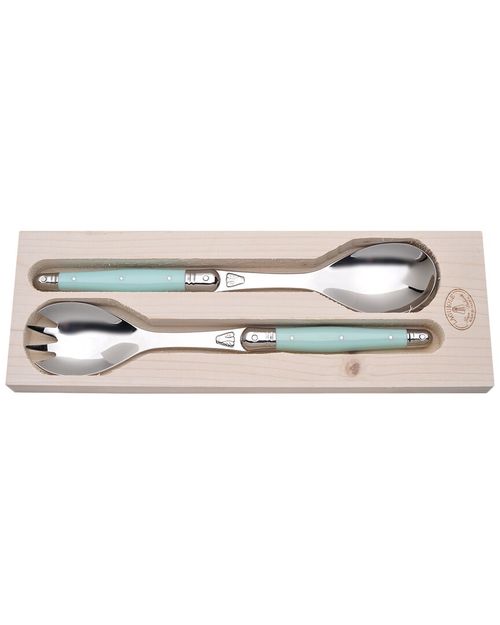 Laguiole Blue 2pc Salad Server Set