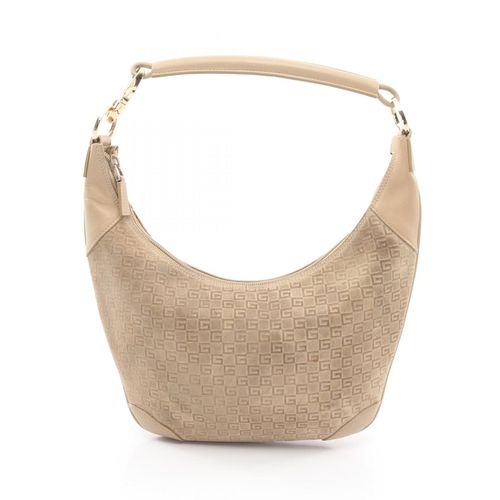 Gucci Beige Suede Leather Handbag Shoulder Bag Pre-Owned