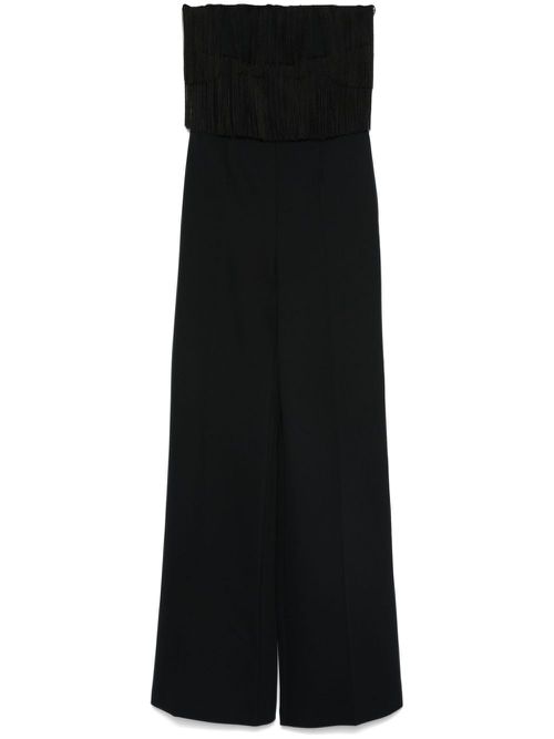 Fringe-detail jumpsuit - Black