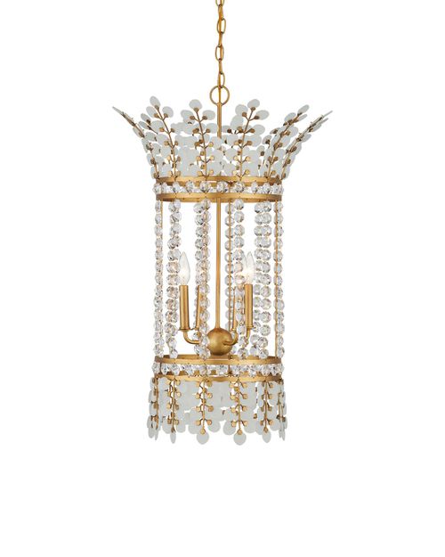 Frosted Clear Brass Lantern from the Bradshaw Collection