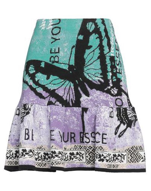 Woman Mini skirt Turquoise Size S Acrylic, Wool, Viscose