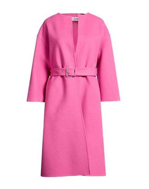 Woman Coat Magenta Size 4 Virgin Wool, Cashmere