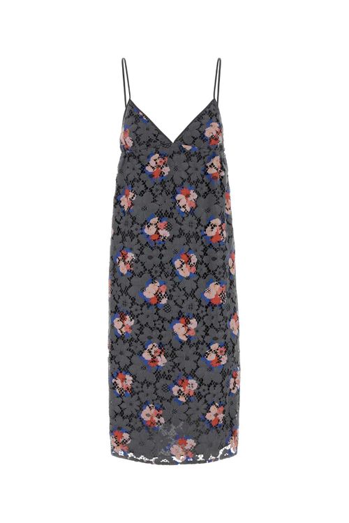 Printed Dress — Gray