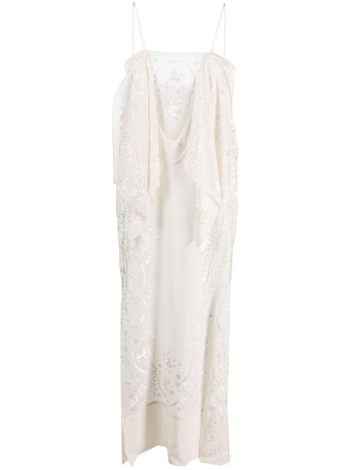 Pomaki sleeveless silk dress - Neutrals