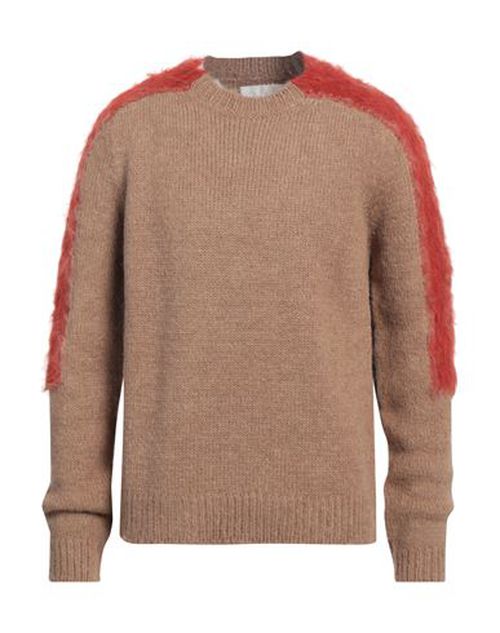 Man Sweater Camel Size 38 Alpaca wool, Virgin Wool, Polyamide