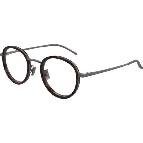 Bottega Veneta Unisex Bottega Veneta BV1428OA 002 Optical frames Titanium Ruthenium Transparent Round