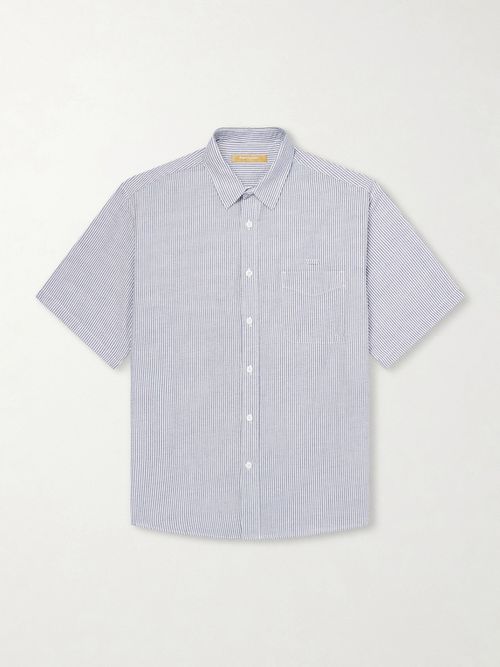 Striped Cotton-Blend Seersucker Shirt