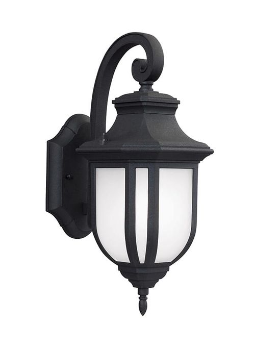 Black One Light Outdoor Wall Lantern from the Childress Collection