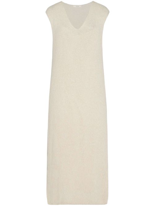 Sleeveless shift dress - White