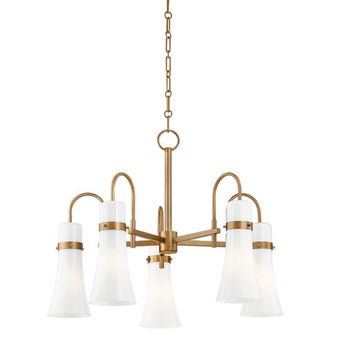 Patina Brass Chandelier from the Maple Collection