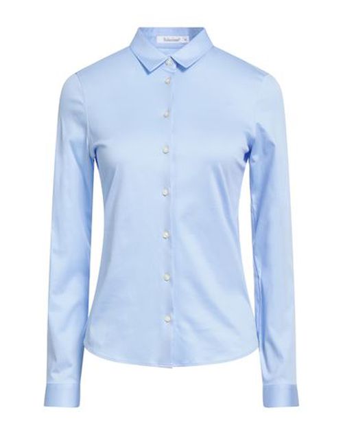 Soluzione Woman Shirt Sky blue Size 14 Cotton