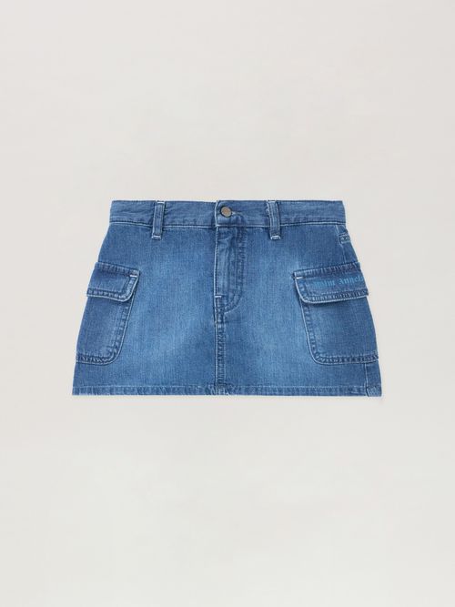 Cargo Mini Skirt Chambray Kids  Celeste/light Blue