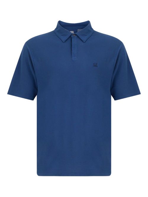 Logo-print polo shirt - Blue