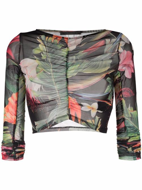 Flowers long-sleeve top - Green